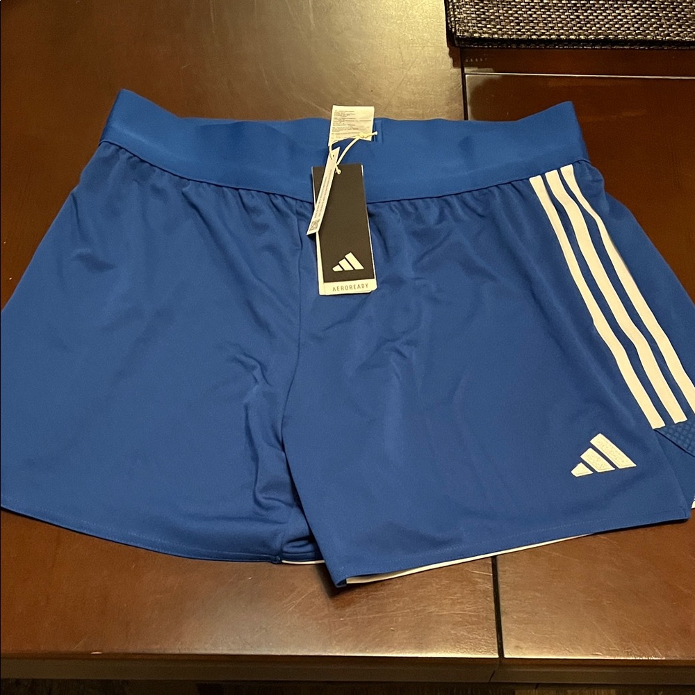 Adidas women’s Royal Blue Shorts with White Details
